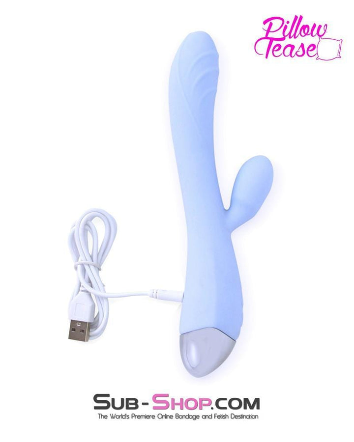 0420E      Rechargeable 10 Function Luxury Waterproof Vibe with Clit Stimulator Vibrators   , Sub-Shop.com Bondage and Fetish Superstore
