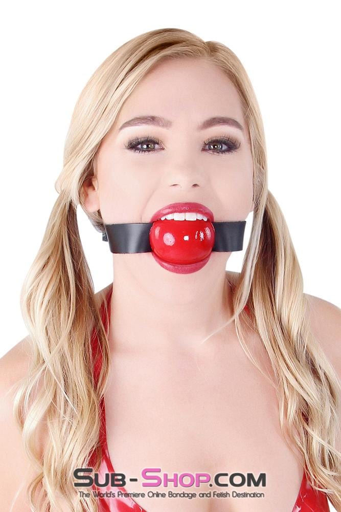 0430A      2” Large Ball Gag, Candy Apple Red Ballgag Gags   , Sub-Shop.com Bondage and Fetish Superstore