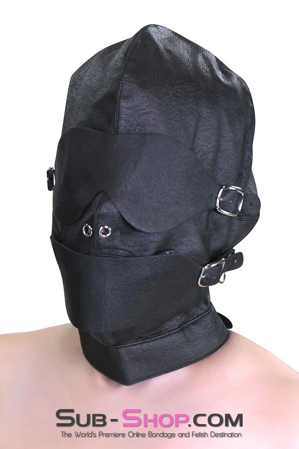 4417HS      Full Bondage Hood with Buckling Blindfold and Gag - LAST CHANCE - Final Closeout! Black Friday Blowout   , Sub-Shop.com Bondage and Fetish Superstore