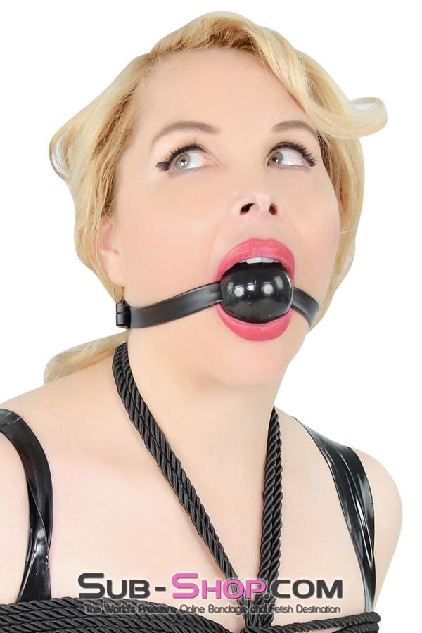 4482DL      Large Black Rubber Ballgag on Black Strap - MEGA Deal MEGA Deal   , Sub-Shop.com Bondage and Fetish Superstore