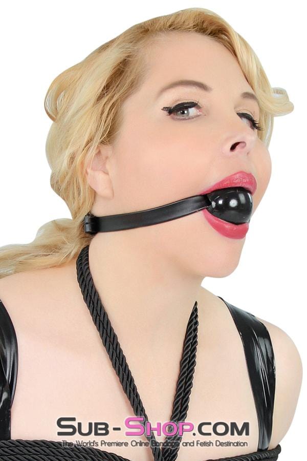 4482DL      Large Black Rubber Ballgag on Black Strap - MEGA Deal MEGA Deal   , Sub-Shop.com Bondage and Fetish Superstore