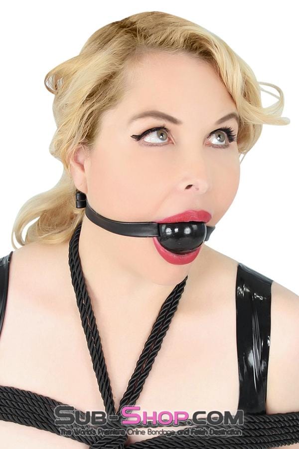 4482DL      Large Black Rubber Ballgag on Black Strap - MEGA Deal MEGA Deal   , Sub-Shop.com Bondage and Fetish Superstore