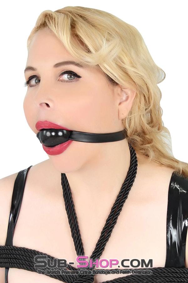 4482DL      Large Black Rubber Ballgag on Black Strap - MEGA Deal MEGA Deal   , Sub-Shop.com Bondage and Fetish Superstore