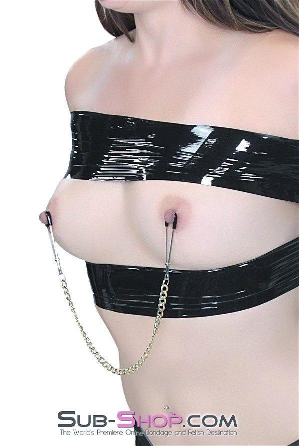 0452M      Gilded Nipples Tweezer Nipple Clamps with Gold Chain Nipple Clamp   , Sub-Shop.com Bondage and Fetish Superstore