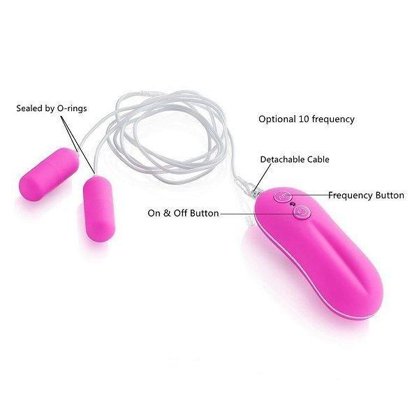 4720M      10 Function Dual Pink Vibrating Soft Touch Bullets - LAST CHANCE - Final Closeout! Black Friday Blowout   , Sub-Shop.com Bondage and Fetish Superstore