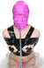 4731RS      Hot Pink Deep Throat Fantasy Locking Full Hood with Removable Blindfold and 4” Penis Gag Hoods   , Sub-Shop.com Bondage and Fetish Superstore