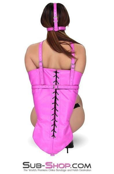 4754RS      Hot Bonds Hot Pink Lacing Armbinder Sheath Armbinder   , Sub-Shop.com Bondage and Fetish Superstore