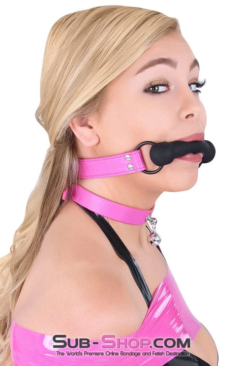 4760RS-SIS      Hot To Trot Sissy Hot Pink Pony Up Rubber Comfort Bit Gag Sissy   , Sub-Shop.com Bondage and Fetish Superstore