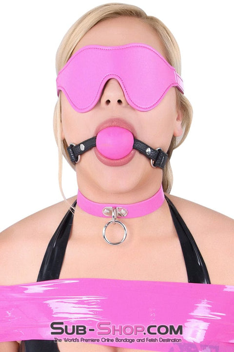 0828M      Pink Rubber Ball Gag Gags   , Sub-Shop.com Bondage and Fetish Superstore