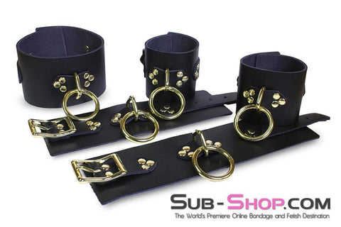1651A  Gold Standard Deluxe Black Leather Bondage Posture Collar Collar   , Sub-Shop.com Bondage and Fetish Superstore