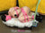 4781A      Hot Pink Leather Buckling Bondage Straps - 5 Sizes! Straps   , Sub-Shop.com Bondage and Fetish Superstore