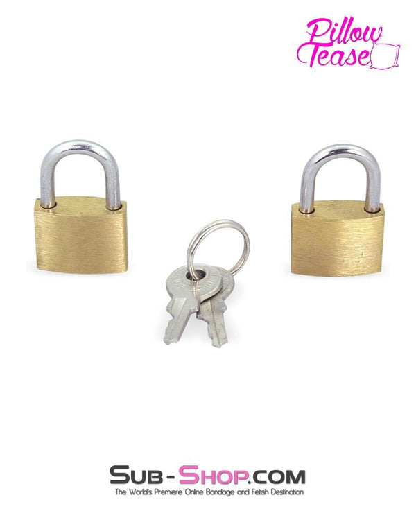4786M      Pair of Brass Bondage Gear Padlocks Padlock   , Sub-Shop.com Bondage and Fetish Superstore