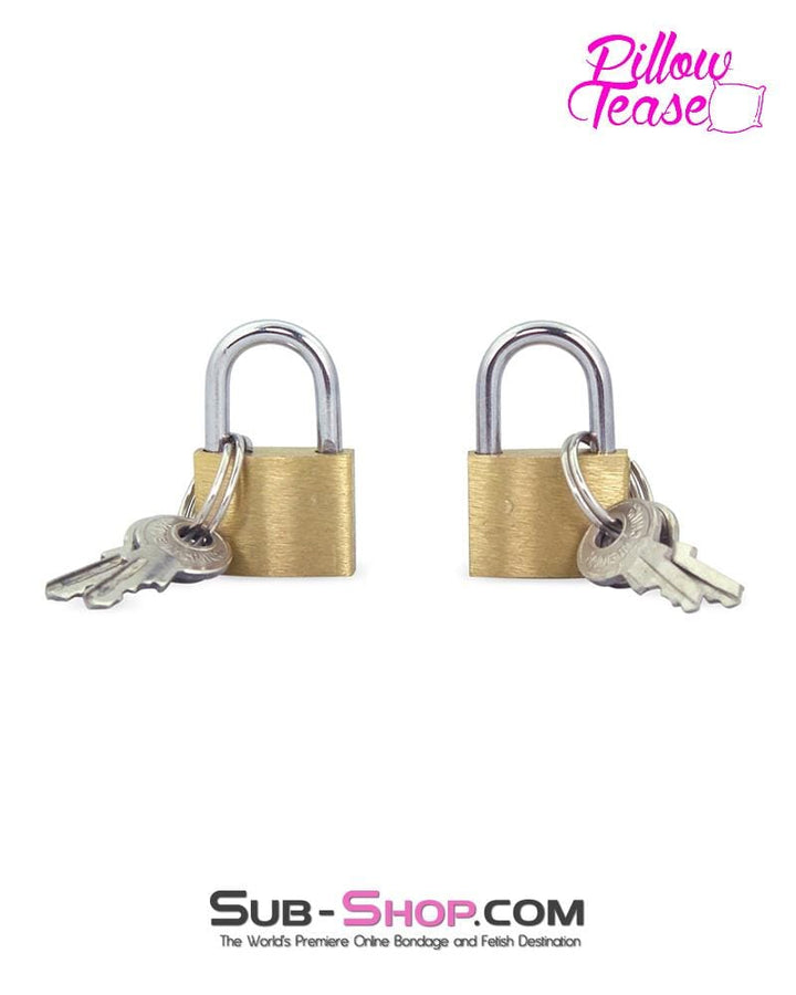 4786M      Pair of Brass Bondage Gear Padlocks Padlock   , Sub-Shop.com Bondage and Fetish Superstore