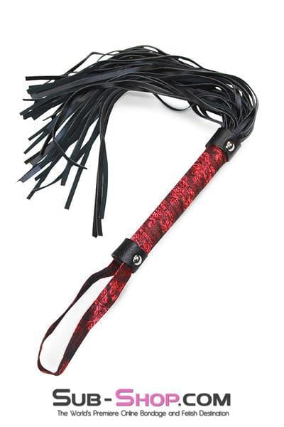4793RS      Brocade Lace 17” Mistress Whip Whip   , Sub-Shop.com Bondage and Fetish Superstore