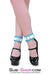 4796A      Gentle Persuasion Diamond Blue & White Leather Ankle Cuffs - LAST CHANCE - Final Closeout! MEGA Deal   , Sub-Shop.com Bondage and Fetish Superstore