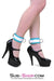 4796A      Gentle Persuasion Diamond Blue & White Leather Ankle Cuffs - LAST CHANCE - Final Closeout! MEGA Deal   , Sub-Shop.com Bondage and Fetish Superstore