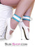 4796A      Gentle Persuasion Diamond Blue & White Leather Ankle Cuffs - LAST CHANCE - Final Closeout! MEGA Deal   , Sub-Shop.com Bondage and Fetish Superstore