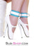 4796A      Gentle Persuasion Diamond Blue & White Leather Ankle Cuffs - LAST CHANCE - Final Closeout! MEGA Deal   , Sub-Shop.com Bondage and Fetish Superstore