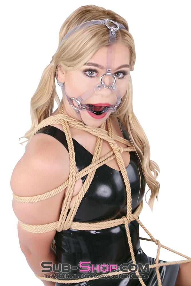 0481A      Clearly Bound Sturdy Ring Gag Trainer Gags   , Sub-Shop.com Bondage and Fetish Superstore