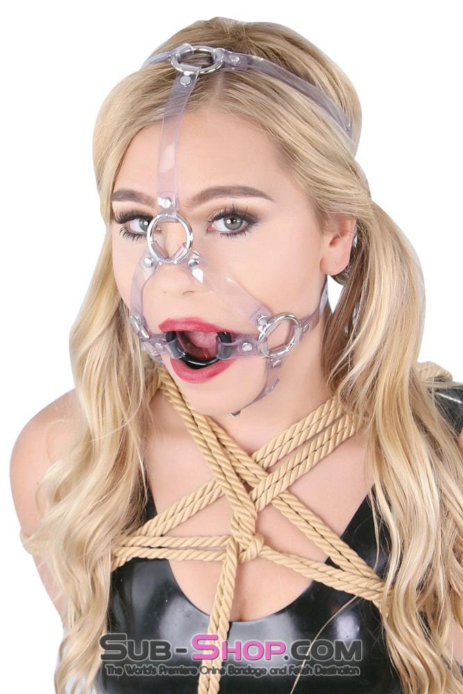 0481A      Clearly Bound Sturdy Ring Gag Trainer Gags   , Sub-Shop.com Bondage and Fetish Superstore