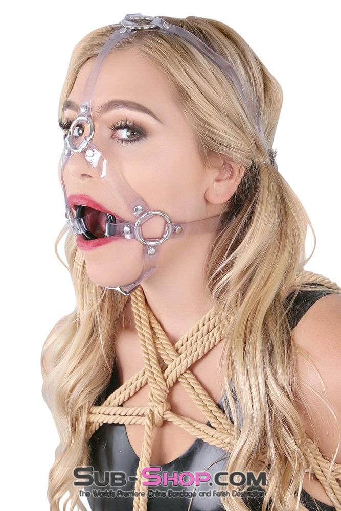 0481A      Clearly Bound Sturdy Ring Gag Trainer Gags   , Sub-Shop.com Bondage and Fetish Superstore