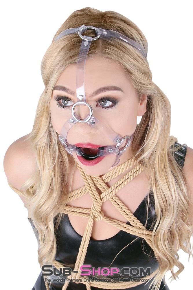 0481A      Clearly Bound Sturdy Ring Gag Trainer Gags   , Sub-Shop.com Bondage and Fetish Superstore