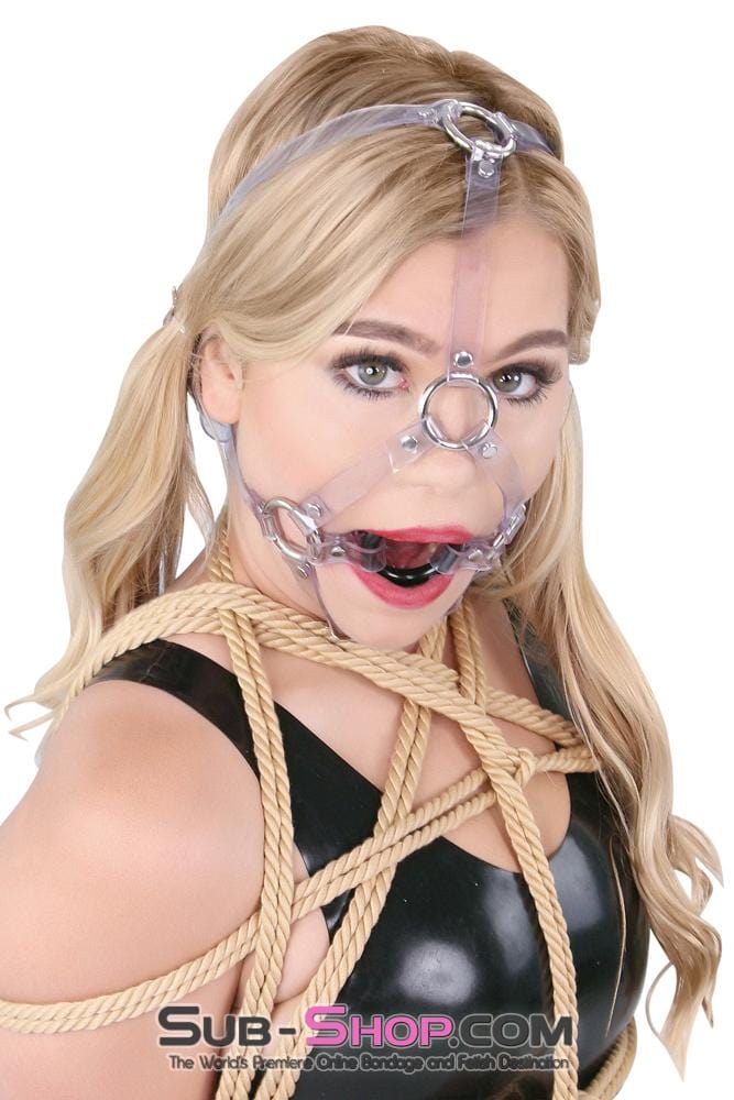 0481A      Clearly Bound Sturdy Ring Gag Trainer Gags   , Sub-Shop.com Bondage and Fetish Superstore