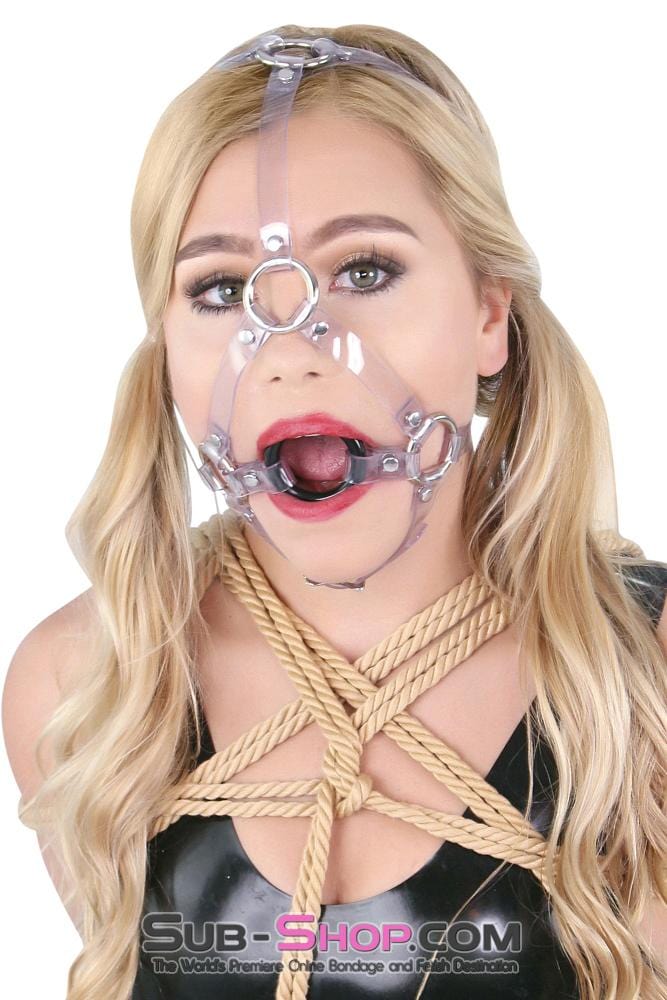 0481A      Clearly Bound Sturdy Ring Gag Trainer Gags   , Sub-Shop.com Bondage and Fetish Superstore