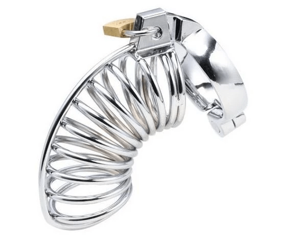 0509HS      Tight Squeeze Metal Ringed Cock Chastity Cage Chastity   , Sub-Shop.com Bondage and Fetish Superstore