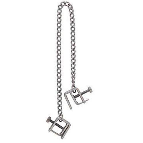 0512HS      Nipple Presses Chained Flat Nipple Clamps Nipple Clamp   , Sub-Shop.com Bondage and Fetish Superstore