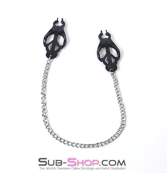 0525MH      Dark Fantasy Blackline Clover Nipple Clamps - MEGA Deal MEGA Deal   , Sub-Shop.com Bondage and Fetish Superstore