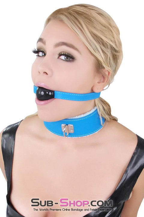 8845MQ      Tantric Blue Strap Beginner Rubber Ball Gag Gags   , Sub-Shop.com Bondage and Fetish Superstore