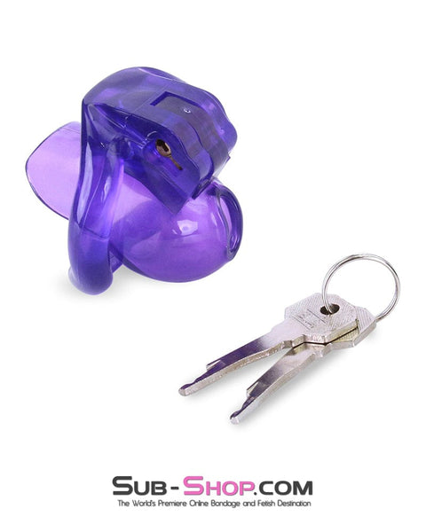 5337M      Tiny Nub Mini Purple Locking Chastity Cock Cage - LAST CHANCE - Final Closeout! MEGA Deal   , Sub-Shop.com Bondage and Fetish Superstore