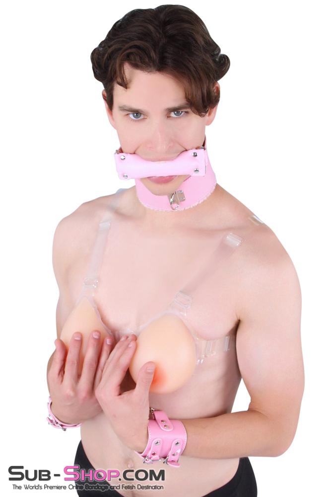 9875RS      Gia Real Feel Silicone Breast Forms with Nipples and Clear Straps, C Cup Breast Forms   , Sub-Shop.com Bondage and Fetish Superstore