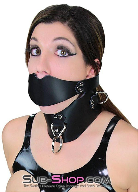 0553A      Dungeon Slave Black Leather Extreme Posture Collar Collar   , Sub-Shop.com Bondage and Fetish Superstore