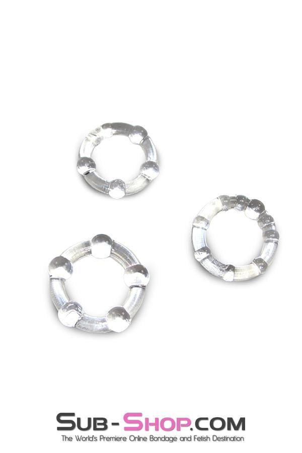 0555M      Beaded Cock Ring Set Cock Ring   , Sub-Shop.com Bondage and Fetish Superstore