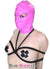 0565RS      Hot Pink Leatherette Open Lacing Back Eyes Bondage Girl Hood - MEGA Deal Black Friday Blowout   , Sub-Shop.com Bondage and Fetish Superstore