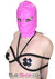 0565RS      Hot Pink Leatherette Open Lacing Back Eyes Bondage Girl Hood - MEGA Deal Black Friday Blowout   , Sub-Shop.com Bondage and Fetish Superstore