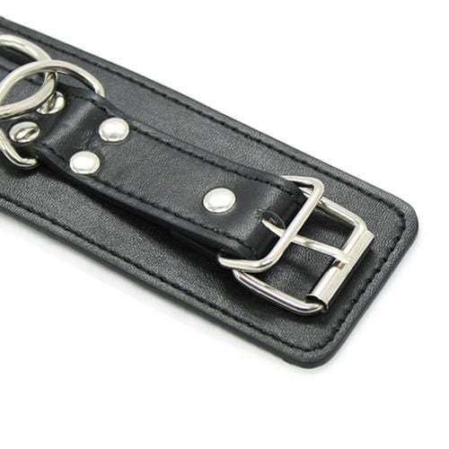 5713M      Heavy Weight Vegan Leather Loop & O-Ring Ankle Cuffs Cuffs   , Sub-Shop.com Bondage and Fetish Superstore