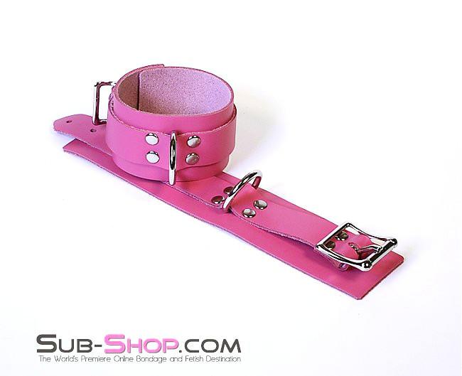5724A      Slave to Love Hot Pink Bondage Wrist Cuffs Wrist and Ankle Bondage   , Sub-Shop.com Bondage and Fetish Superstore