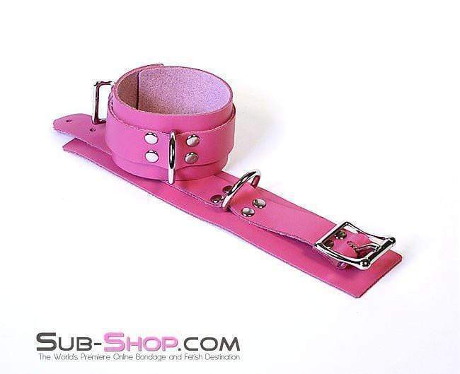 5724A-SIS      Sissy Bondage Slave to Love Hot Pink Bondage Wrist Cuffs Sissy   , Sub-Shop.com Bondage and Fetish Superstore