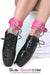 5734A      Kept Woman Locking Hot Pink Leather Bondage Ankle Cuffs - LAST CHANCE - Final Closeout! MEGA Deal   , Sub-Shop.com Bondage and Fetish Superstore
