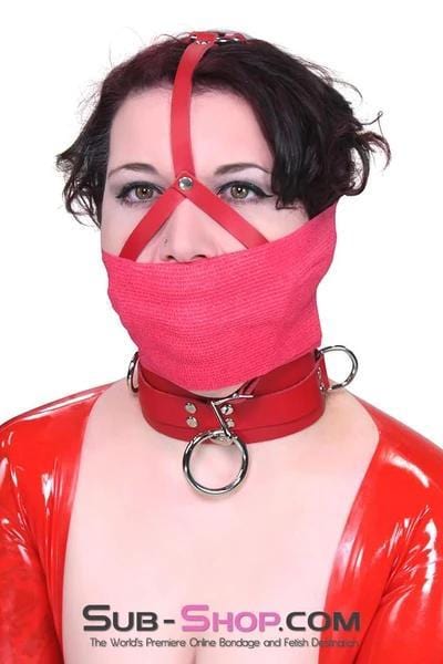 5746A-GAG      Wrap-Sure Self Adhesive Gag Wrap, Red Bondage Wrap   , Sub-Shop.com Bondage and Fetish Superstore