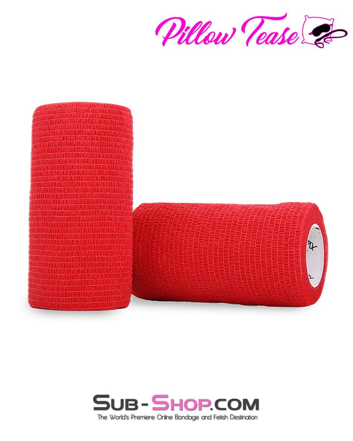 5746A-GAG      Wrap-Sure Self Adhesive Gag Wrap, Red Bondage Wrap   , Sub-Shop.com Bondage and Fetish Superstore
