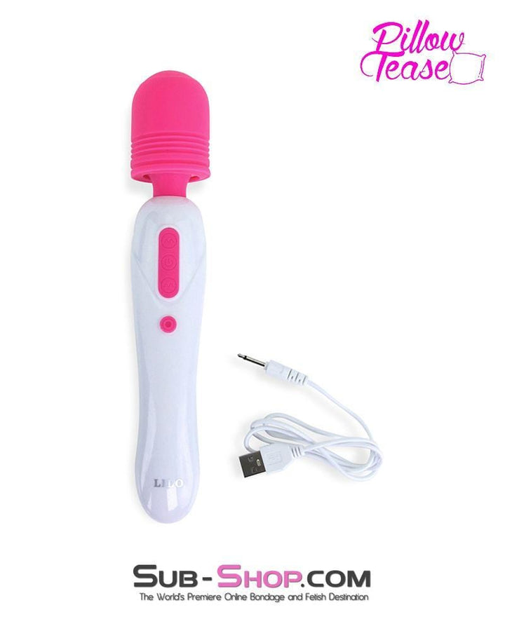 7163M      <b>BOGO!</b> Dual Motor 10 Function USB Rechargeable Wand Vibrator Vibrators   , Sub-Shop.com Bondage and Fetish Superstore