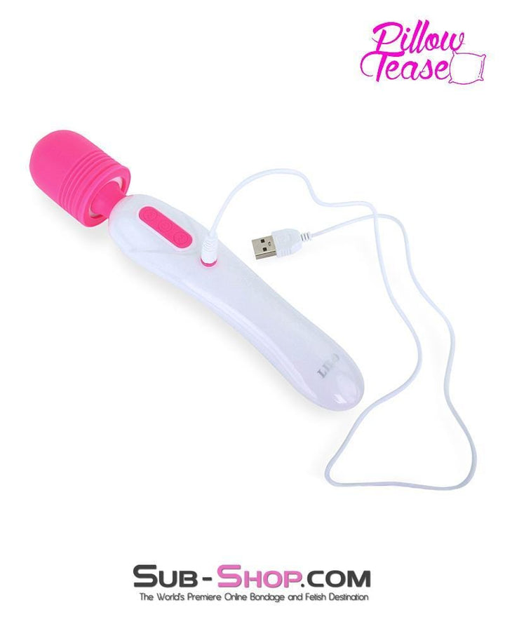 7163M      <b>BOGO!</b> Dual Motor 10 Function USB Rechargeable Wand Vibrator Vibrators   , Sub-Shop.com Bondage and Fetish Superstore