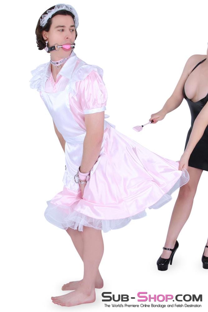 5764AE      Sissy Boi Maid Costume Sissy Roleplay Slave Serving Dress Costumes   , Sub-Shop.com Bondage and Fetish Superstore