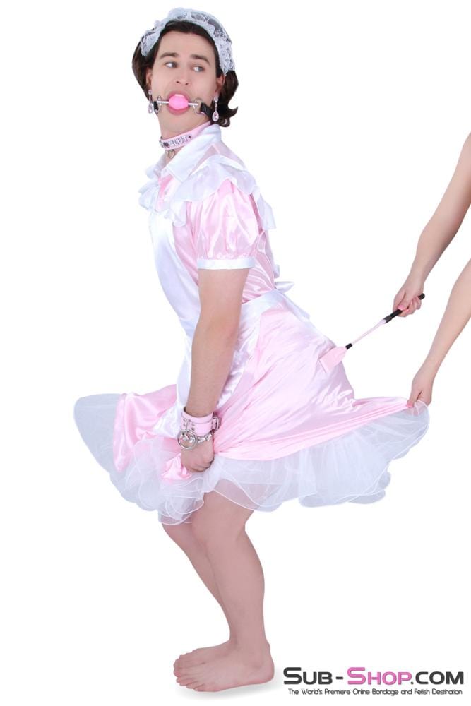 5764AE      Sissy Boi Maid Costume Sissy Roleplay Slave Serving Dress Costumes   , Sub-Shop.com Bondage and Fetish Superstore