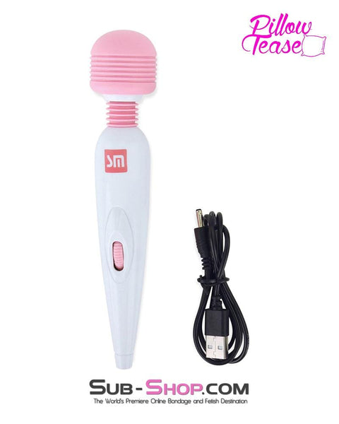 5768M-SIS      Sissy Damsel Rechargeable Variable Speed Pink Mini Magic Wand Sissy   , Sub-Shop.com Bondage and Fetish Superstore