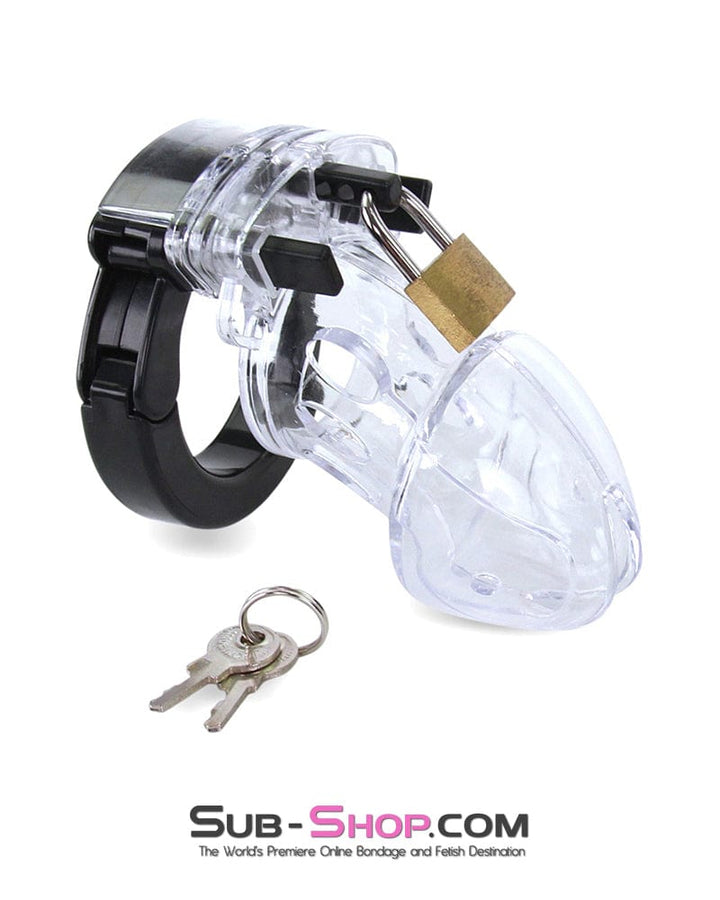 5779AE      Jacked Up Adjustable Clear Polycarbonate Locking Male Cock Cuff Chastity Device Chastity   , Sub-Shop.com Bondage and Fetish Superstore